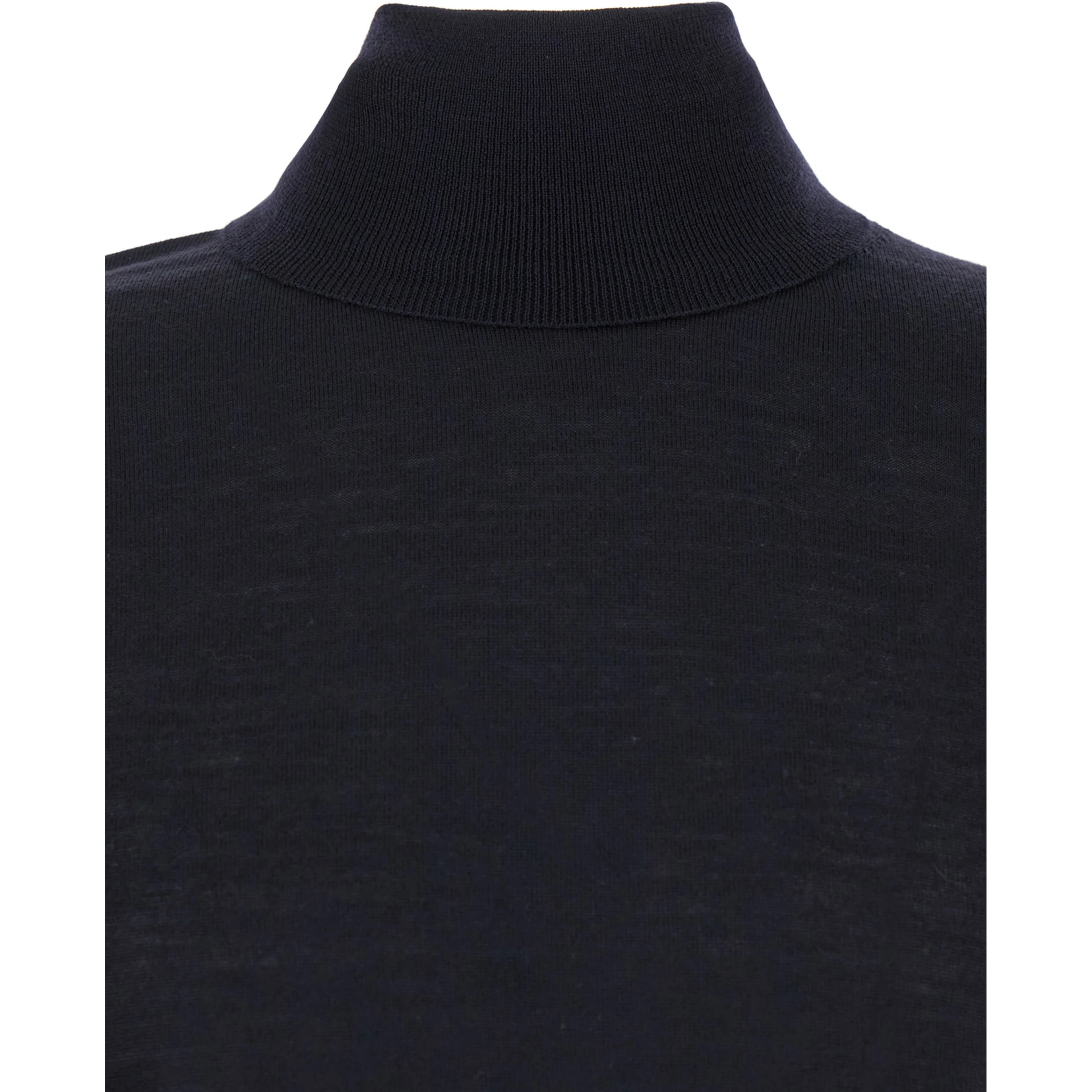 Blue Turtleneck with Long Sleeves in Wool Man