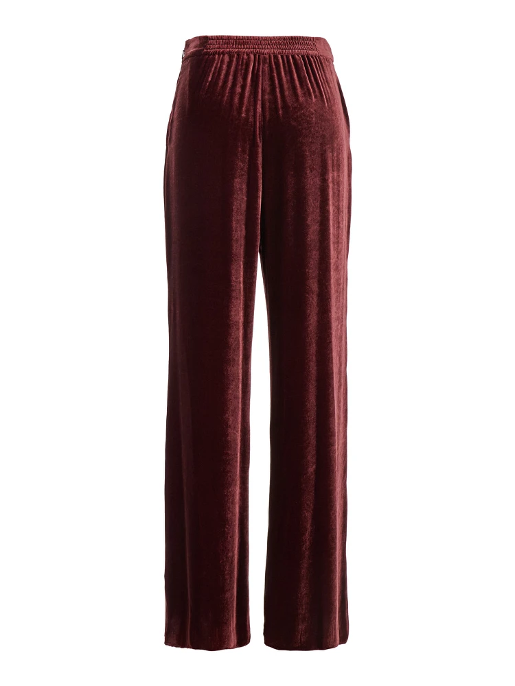 Red Pants with Elastic Waistband in Velvet Woman alternative