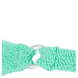 Misty Green Bikini with Fixed Spaghetti Straps and Cut-Out with Ring in Tech Fabric Stretch Woman