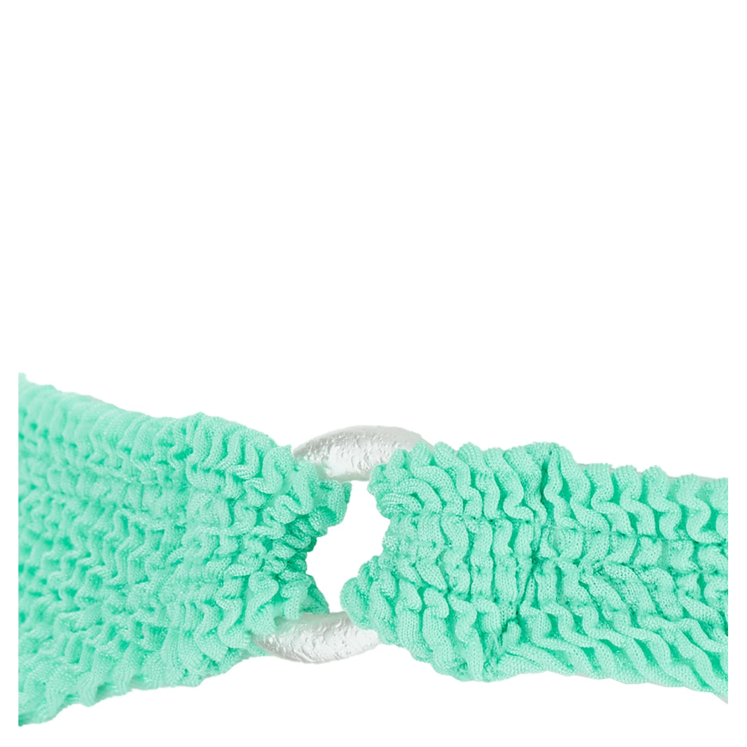 Misty Green Bikini with Fixed Spaghetti Straps and Cut-Out with Ring in Tech Fabric Stretch Woman