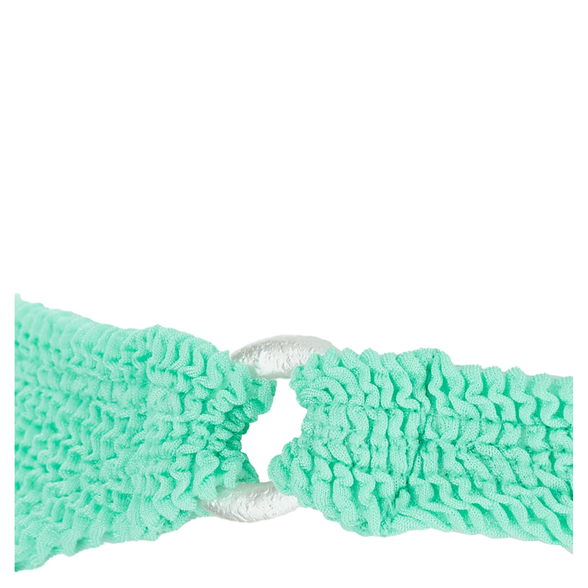 Misty Green Bikini with Fixed Spaghetti Straps and Cut-Out with Ring in Tech Fabric Stretch Woman