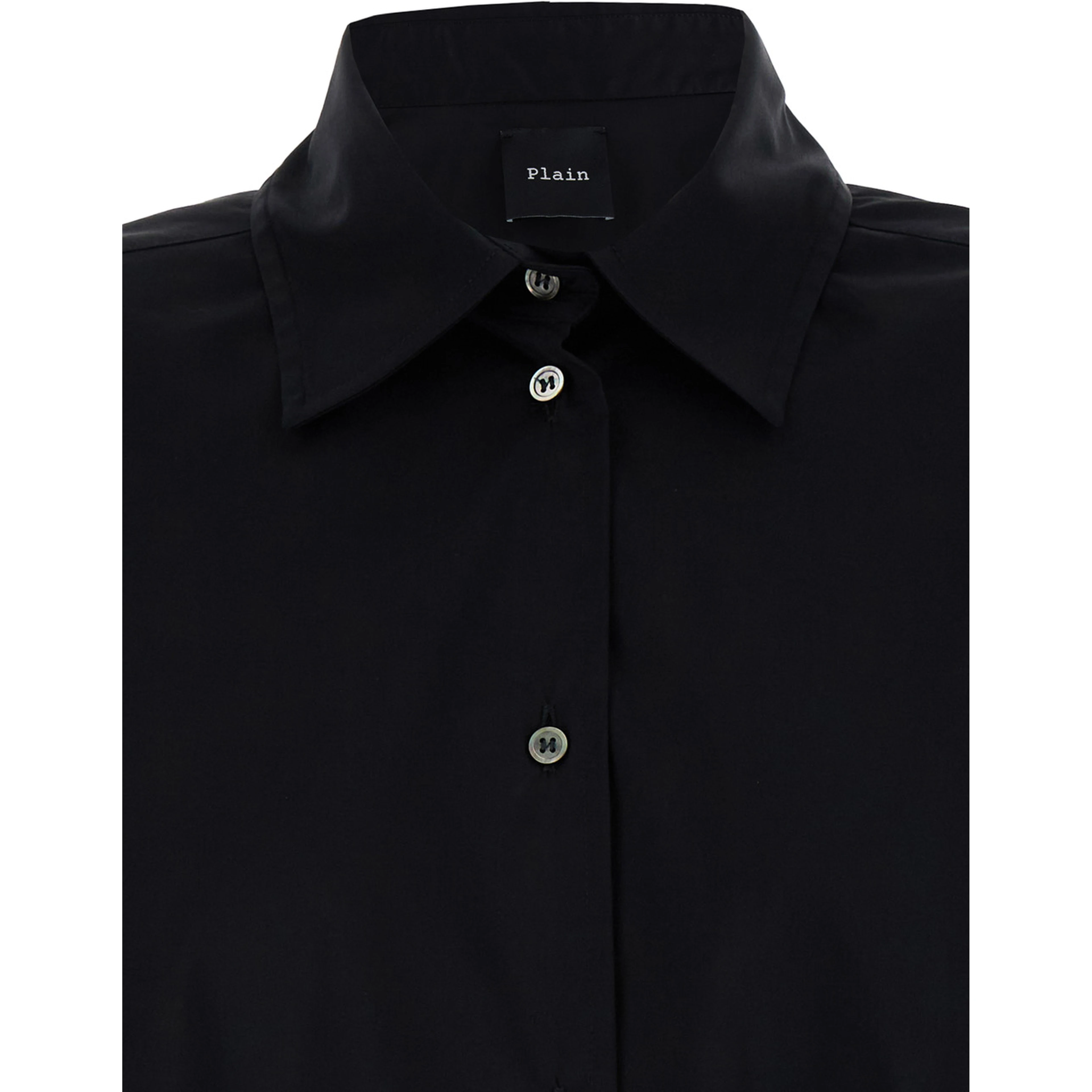 Oversized Black Shirt in Cotton Woman