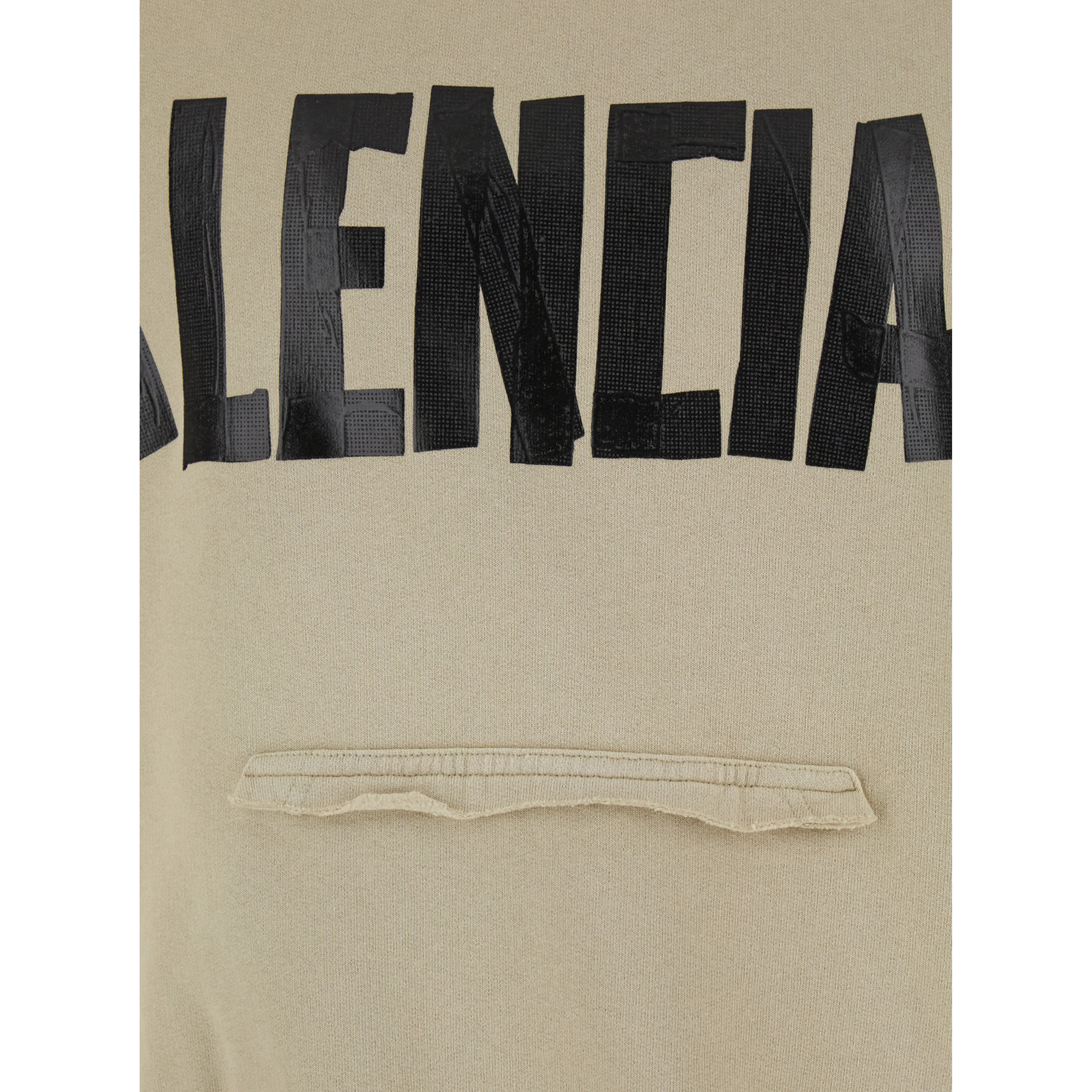 Beige Hoodie with Fixed Hood and Logo Lettering on Front and Rear in Cotton Man