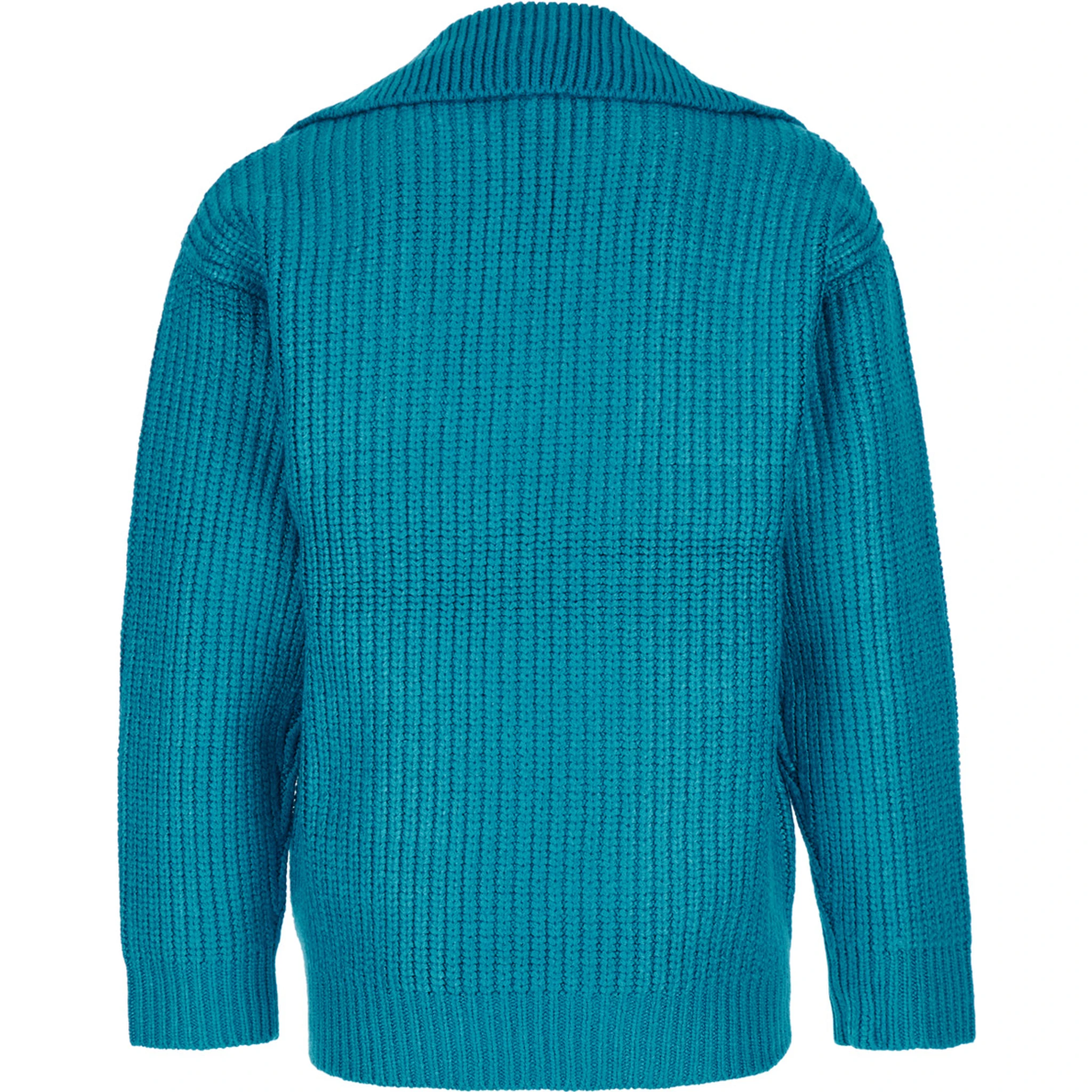 كنزة صوفية زرقاء فاتحة بياقة على شكل حرف V مصنوعة من مزيج الحرير للرجال