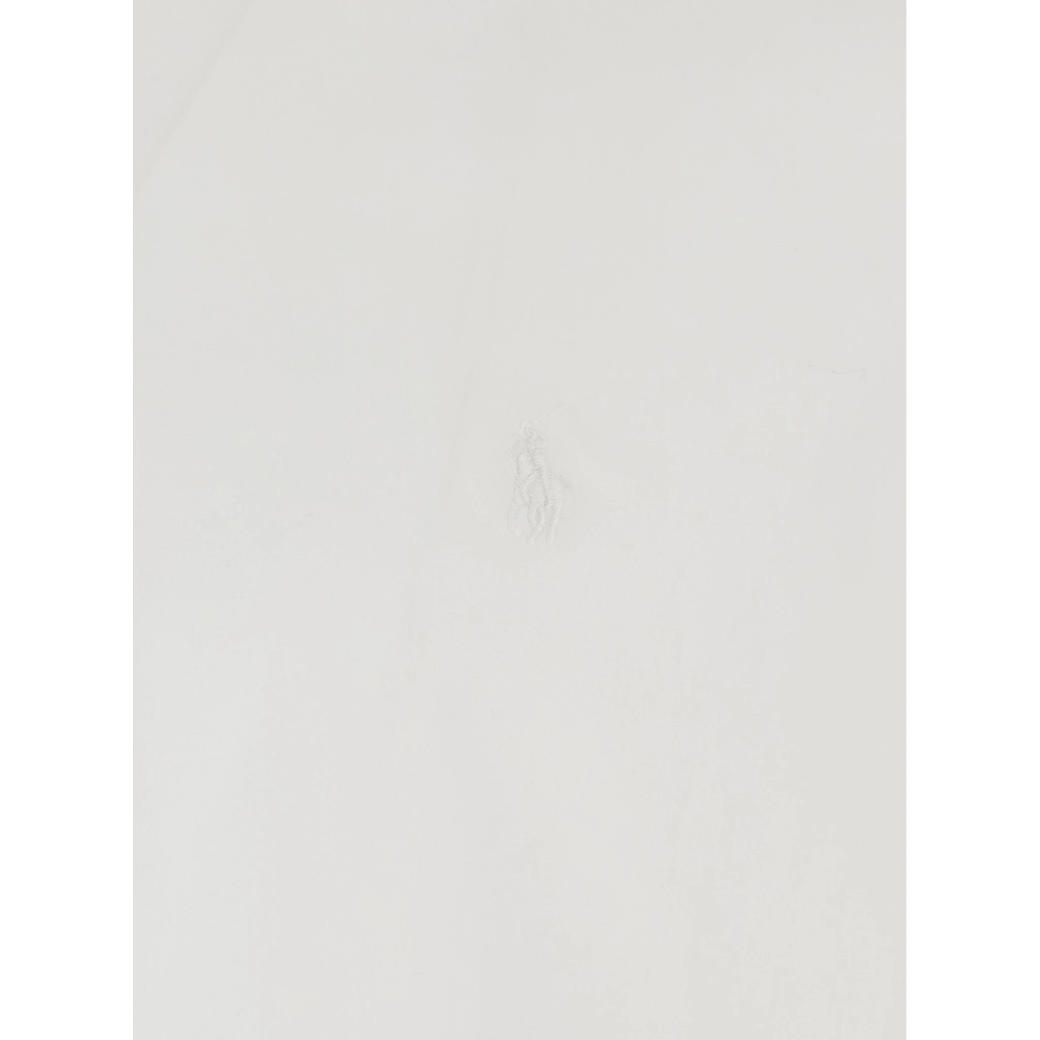 Custom Fit White Shirt with Pointed Collar and Tone on Tone Pony Embroidery on the Front in Cotton Man