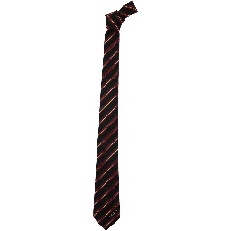 Multicolor Tie with Striped Motif in Wool Man