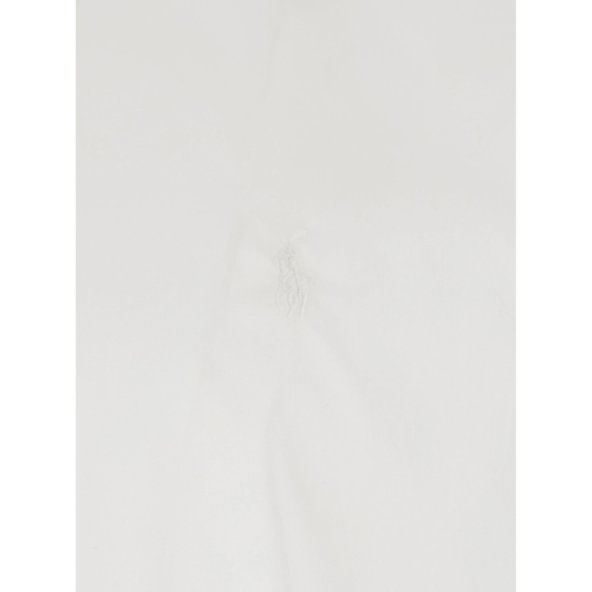 Slim Fit White Shirt with Pointed Collar and Embroidery on the Front in Cotton Man