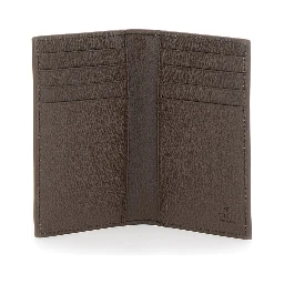 Beige Card Holder with All-Over GG Motif and Logo on the Front in Fabric Man