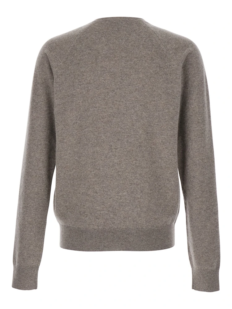 Beige Crewneck Sweater with Cassandre in Cashmere Man alternative