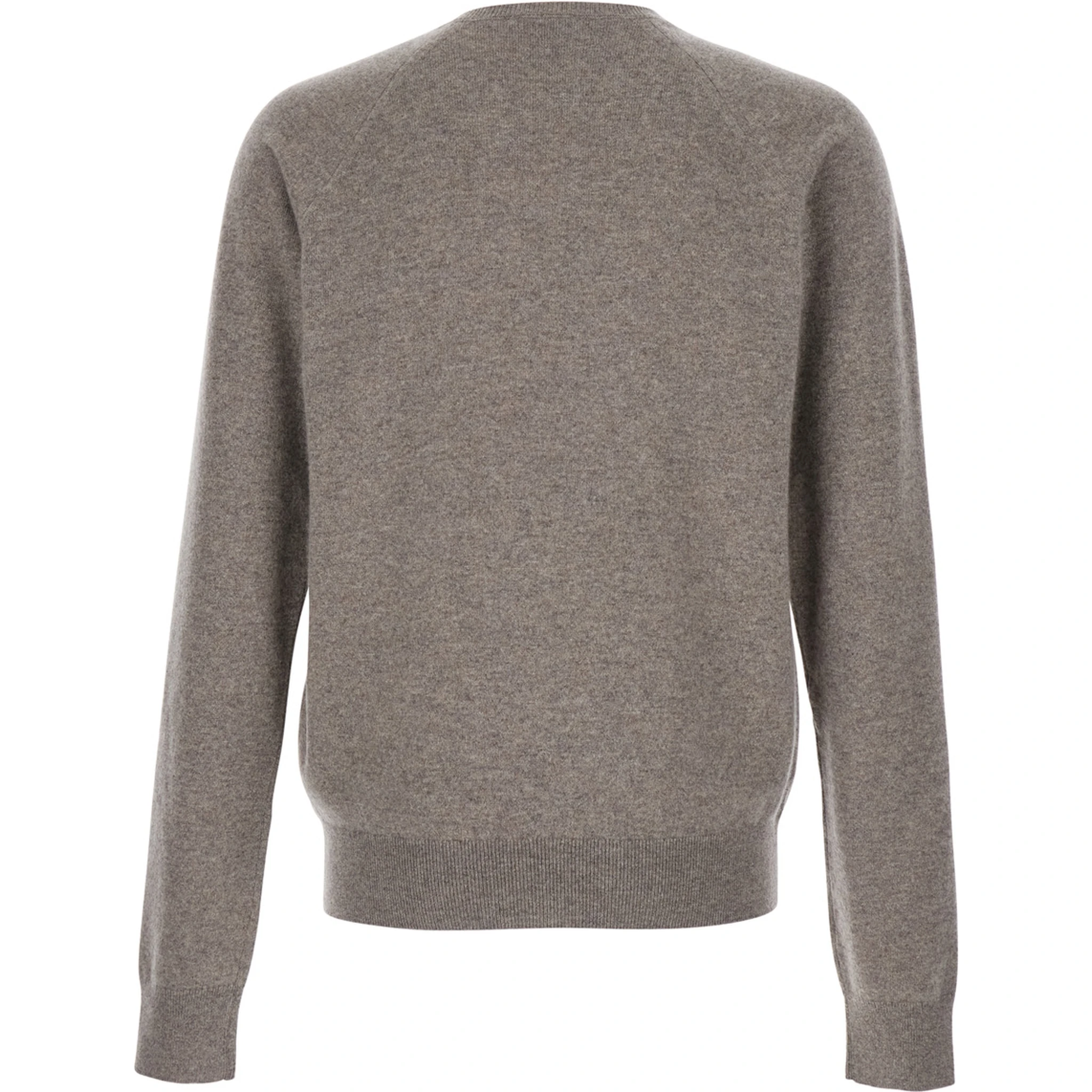 Beige Crewneck Sweater with Cassandre in Cashmere Man