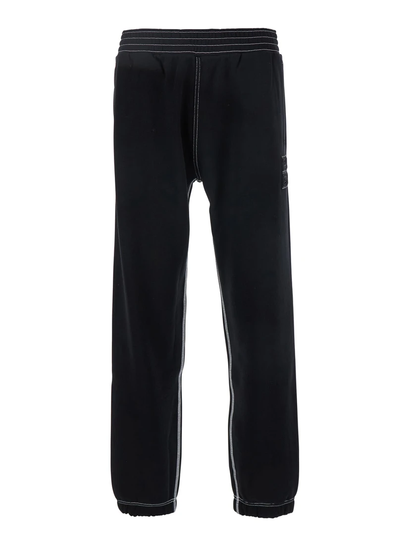 Black Jogger Pants with 4G Embroidery in Cotton Man