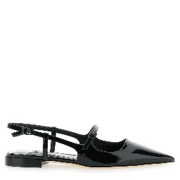 Didi Flat Black Ballerinas with Shiny Finish in Leather Woman