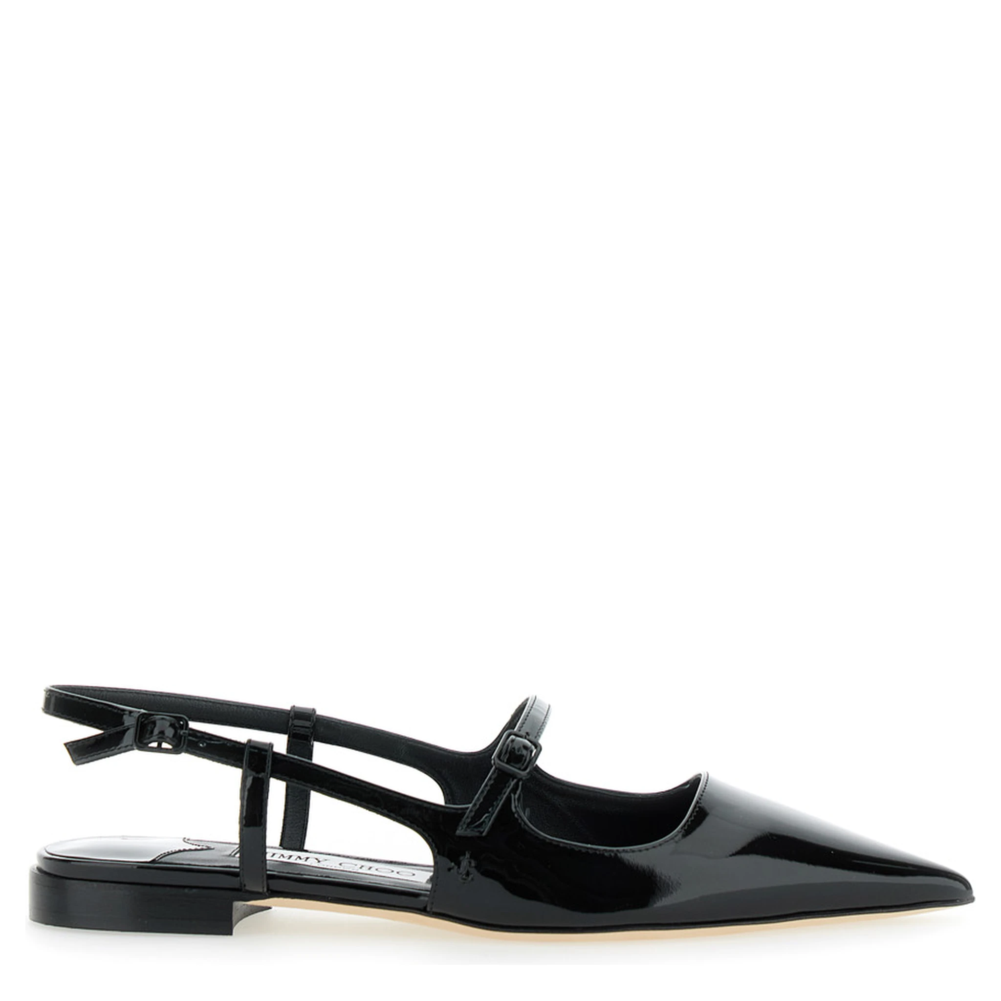 Didi Flat Black Ballerinas with Shiny Finish in Leather Woman