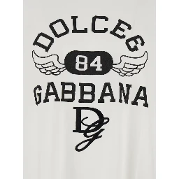 White Oversize T-Shirt with Maxi Logo on the Front in Cotton Man