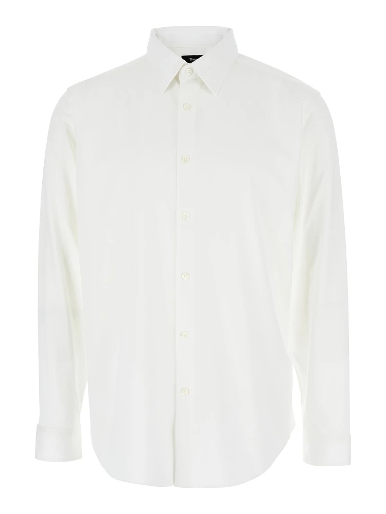 Sylvain White Shirt with Pointed Collar in Cotton Blend Man