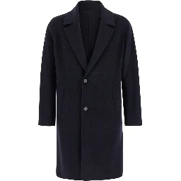 Blue Coat with Classic Revers in Wool Man