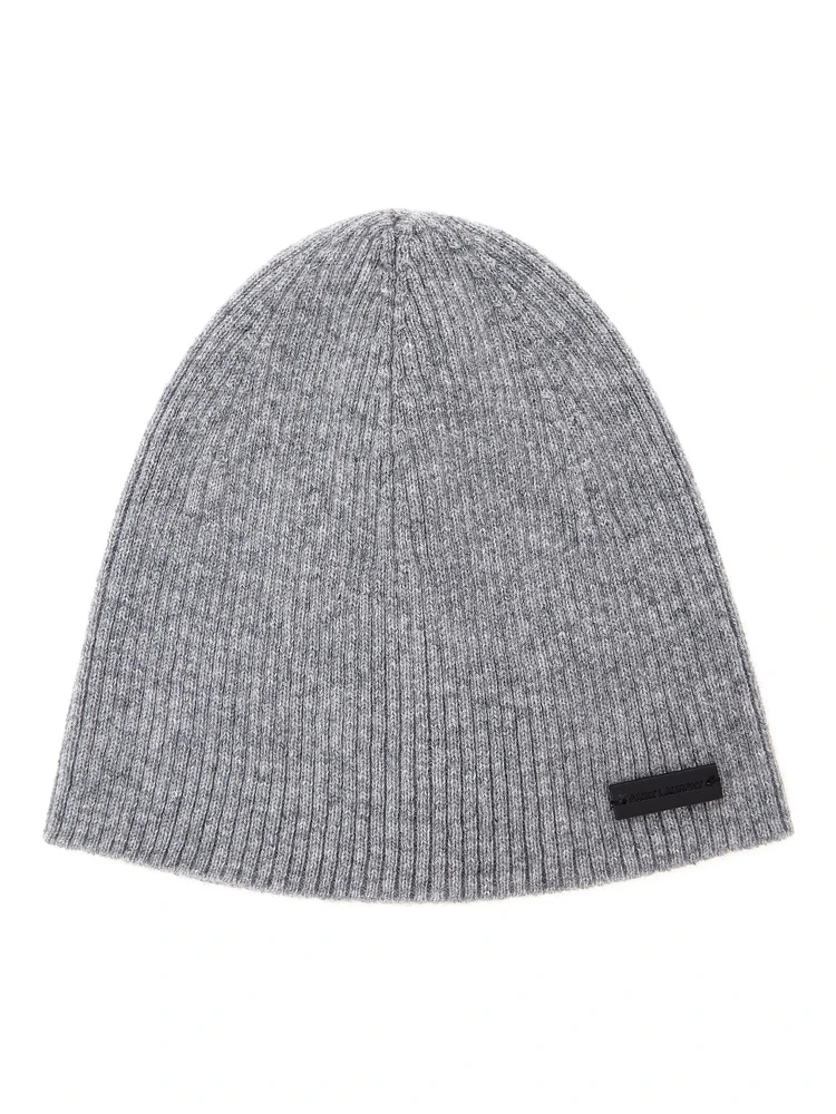 Grye Beanie with Logo Patch in Cashmere Man