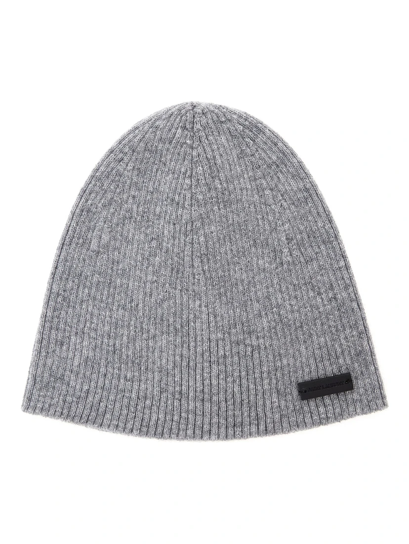 Grye Beanie with Logo Patch in Cashmere Man