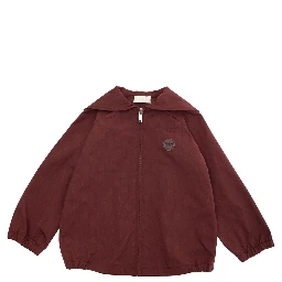 Red Jacket with All-Over GG Motif in Tech Fabric Baby