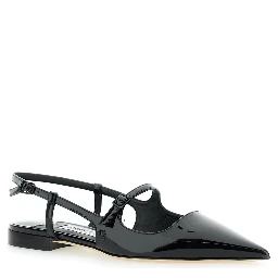 Didi Flat Black Ballerinas with Shiny Finish in Leather Woman