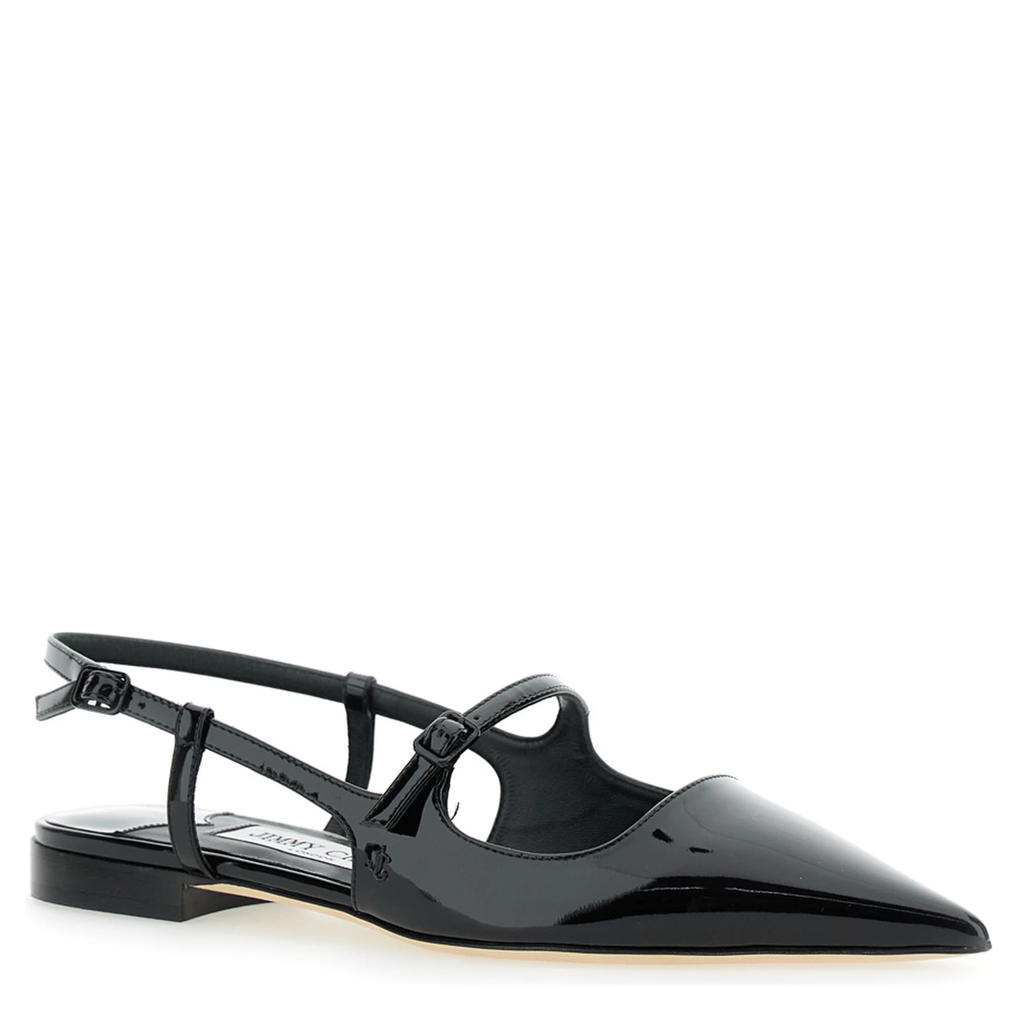 Didi Flat Black Ballerinas with Shiny Finish in Leather Woman