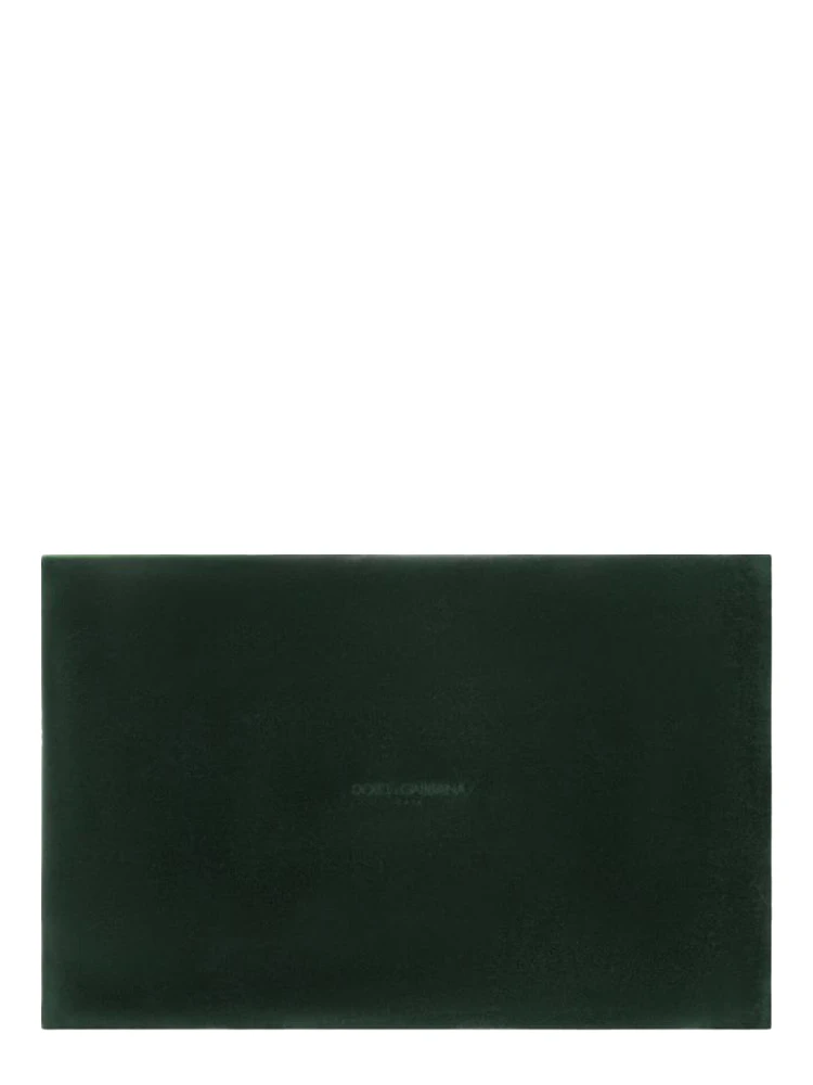 Green Rectangular Tray with Maiolica Motif in Plexiglass Home