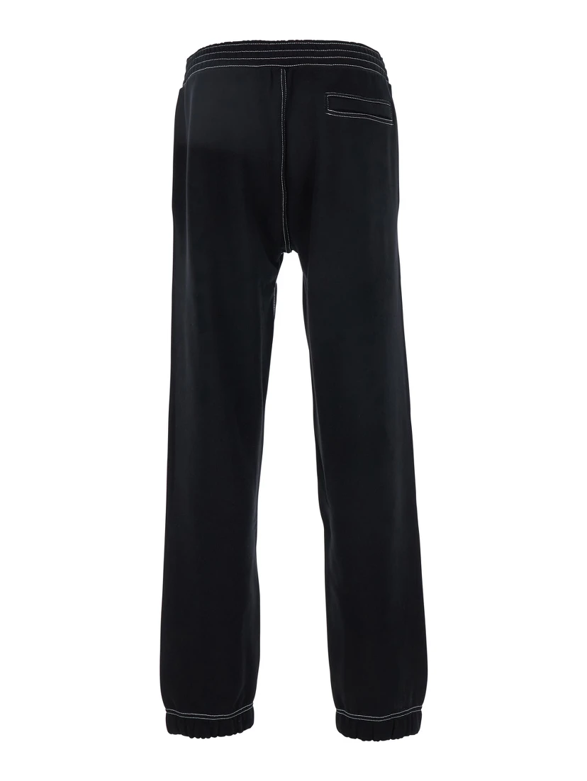 Black Jogger Pants with 4G Embroidery in Cotton Man