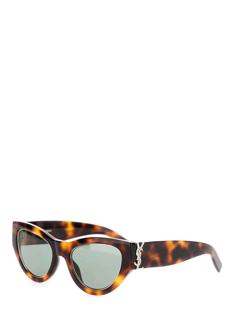 Brown Sunglasses with Thick Frame and Tortoiseshell Print in Acetate Woman