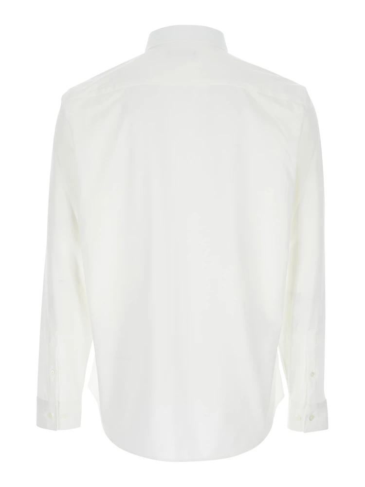 Sylvain White Shirt with Pointed Collar in Cotton Blend Man alternative