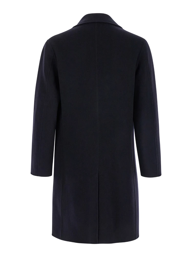 Blue Coat with Classic Revers in Wool Man alternative