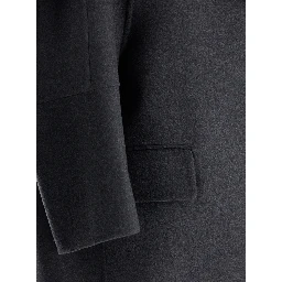 Asburgo Grey  Coat with Notched Revers in Virgin Wool Blend Woman