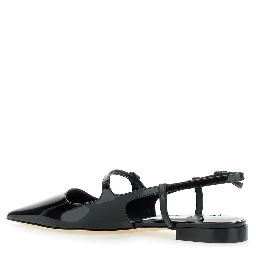 Didi Flat Black Ballerinas with Shiny Finish in Leather Woman