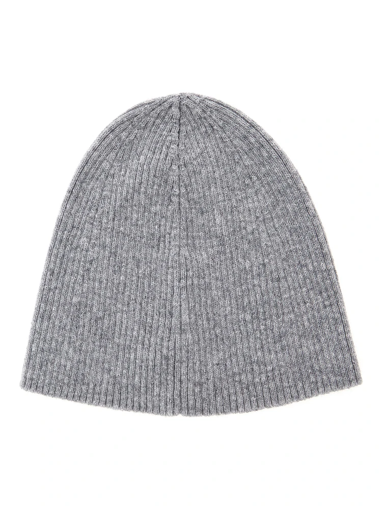 Grye Beanie with Logo Patch in Cashmere Man alternative