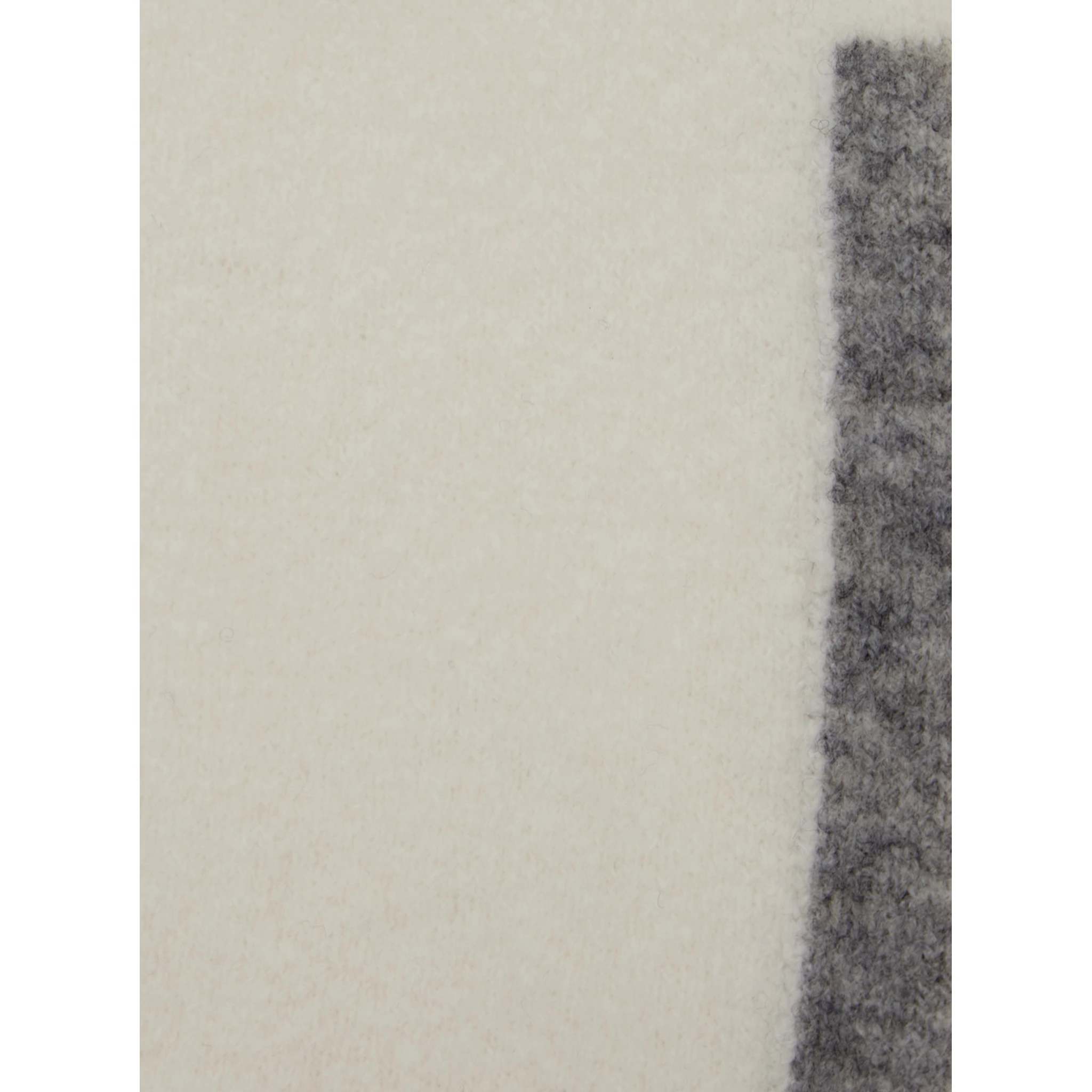 White Scarf with Contrasting Detail in Wool Woman