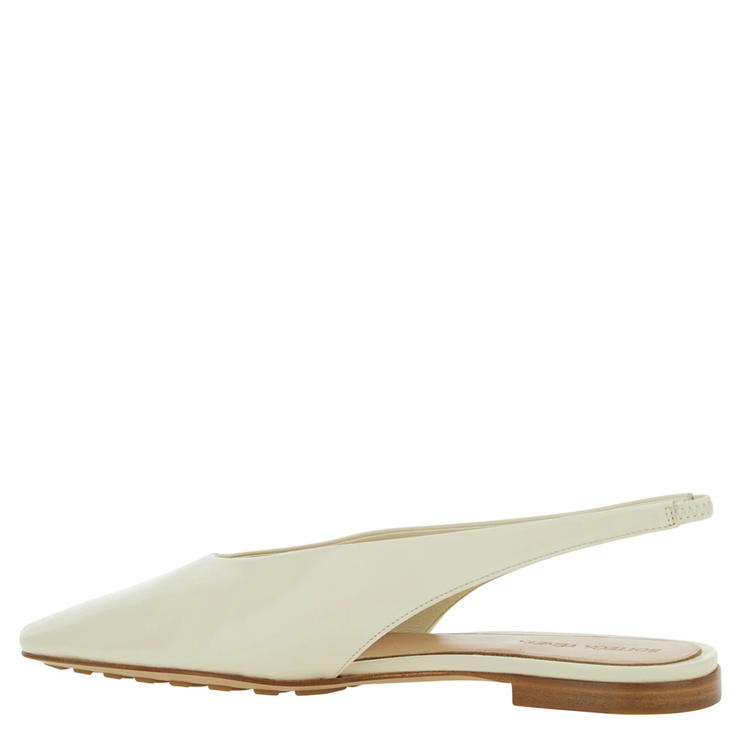 Sofia White Slingback Ballerinas with Elastic Back in Leather Woman