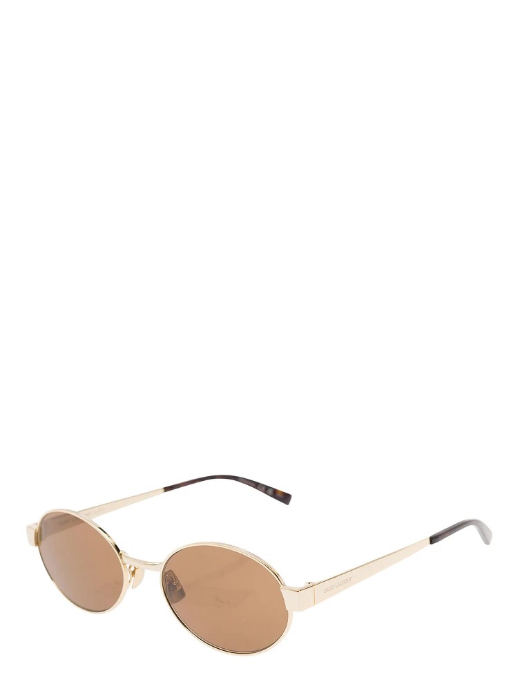SL 693 Gold Tone Sunglasses with Engraved Logo in Metal Woman