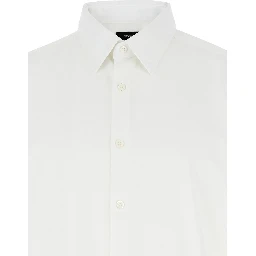 Sylvain White Shirt with Pointed Collar in Cotton Blend Man