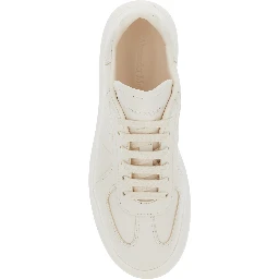 White Sneakers with Logo Patch on the Tongue and Embossed Logo on the Heel in Leather Woman