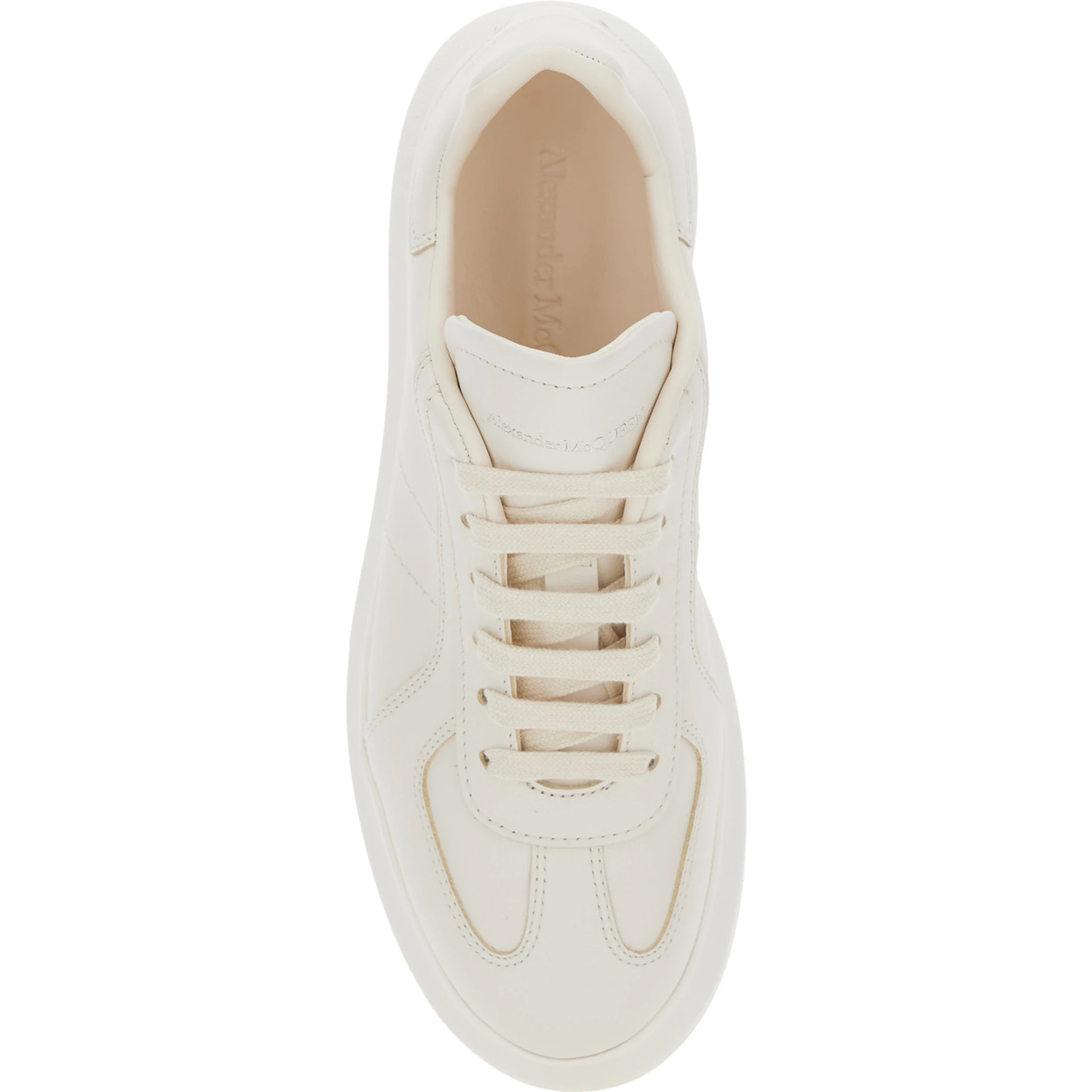 White Sneakers with Logo Patch on the Tongue and Embossed Logo on the Heel in Leather Woman
