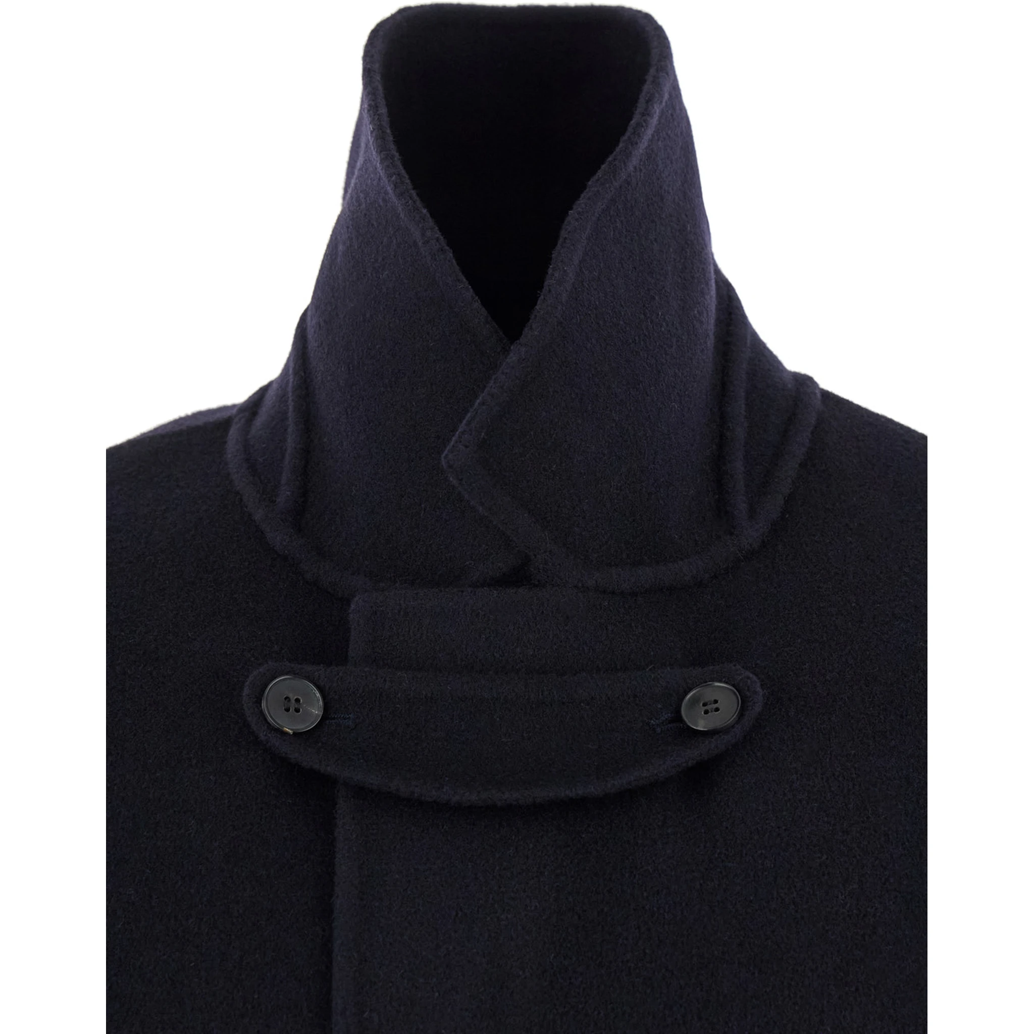 Blue Coat with Classic Revers in Wool Man