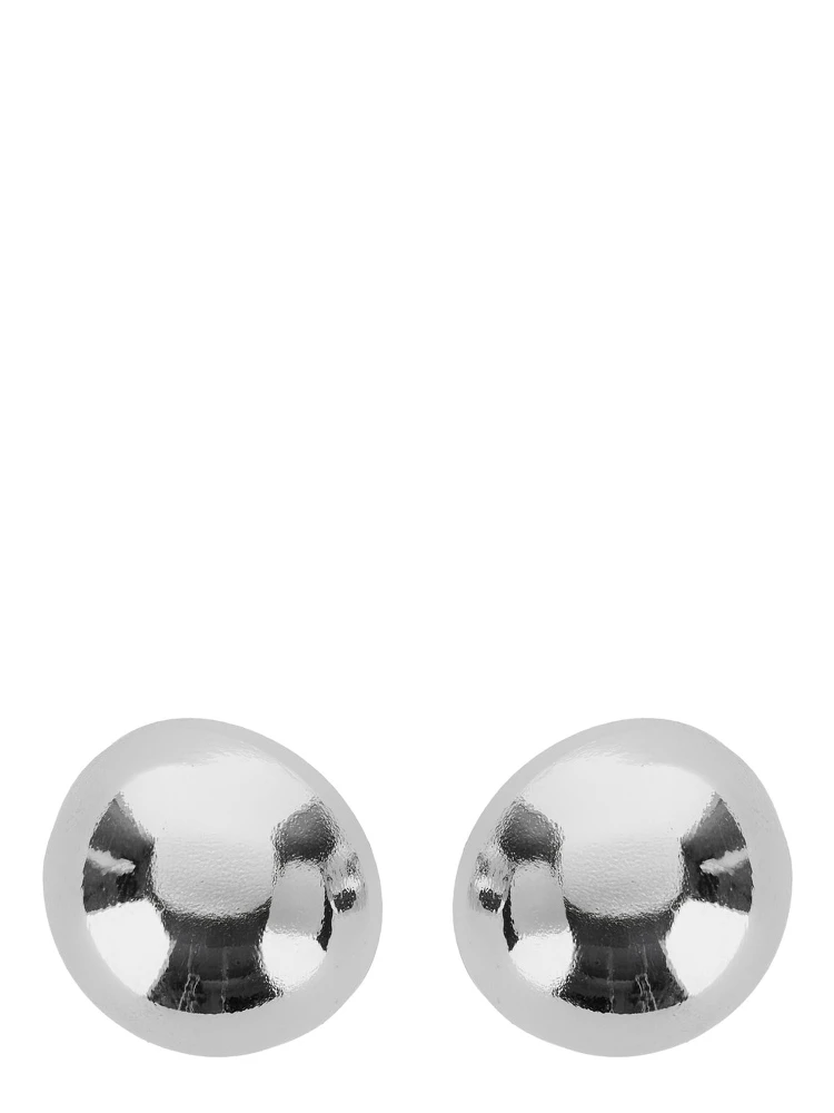 Sade Metallic Earings with Rear Closure and Circular Shape in Brass Woman