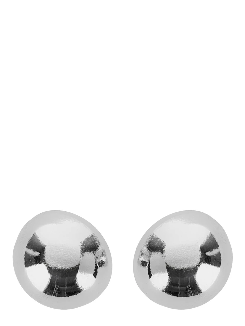 Sade Metallic Earings with Rear Closure and Circular Shape in Brass Woman