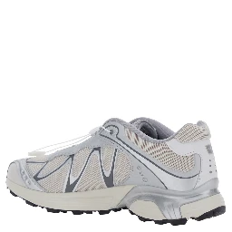 XT-Whisper Grey Sneakers with Printed Logo on the Side and Drawstring Closure in Fabric Unisex