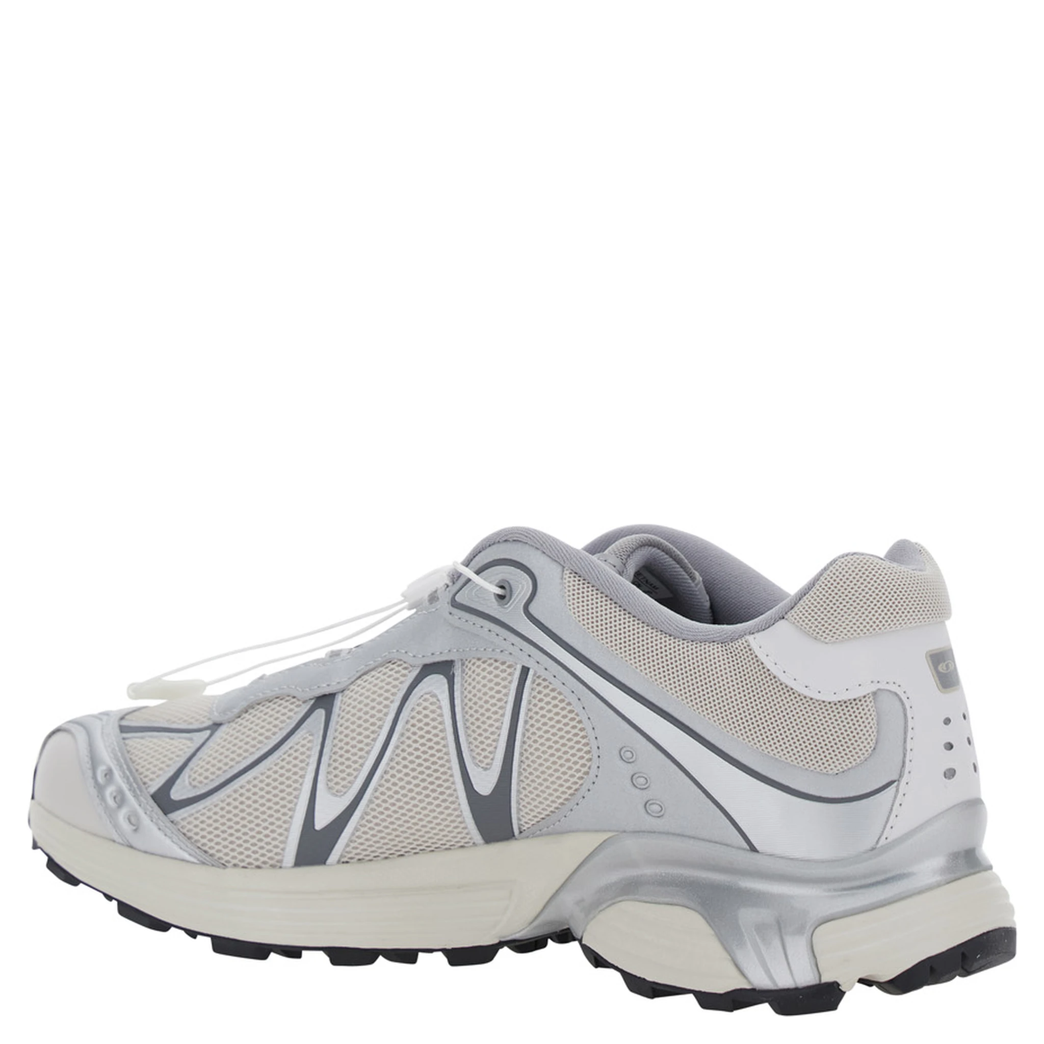 XT-Whisper Grey Sneakers with Printed Logo on the Side and Drawstring Closure in Fabric Unisex