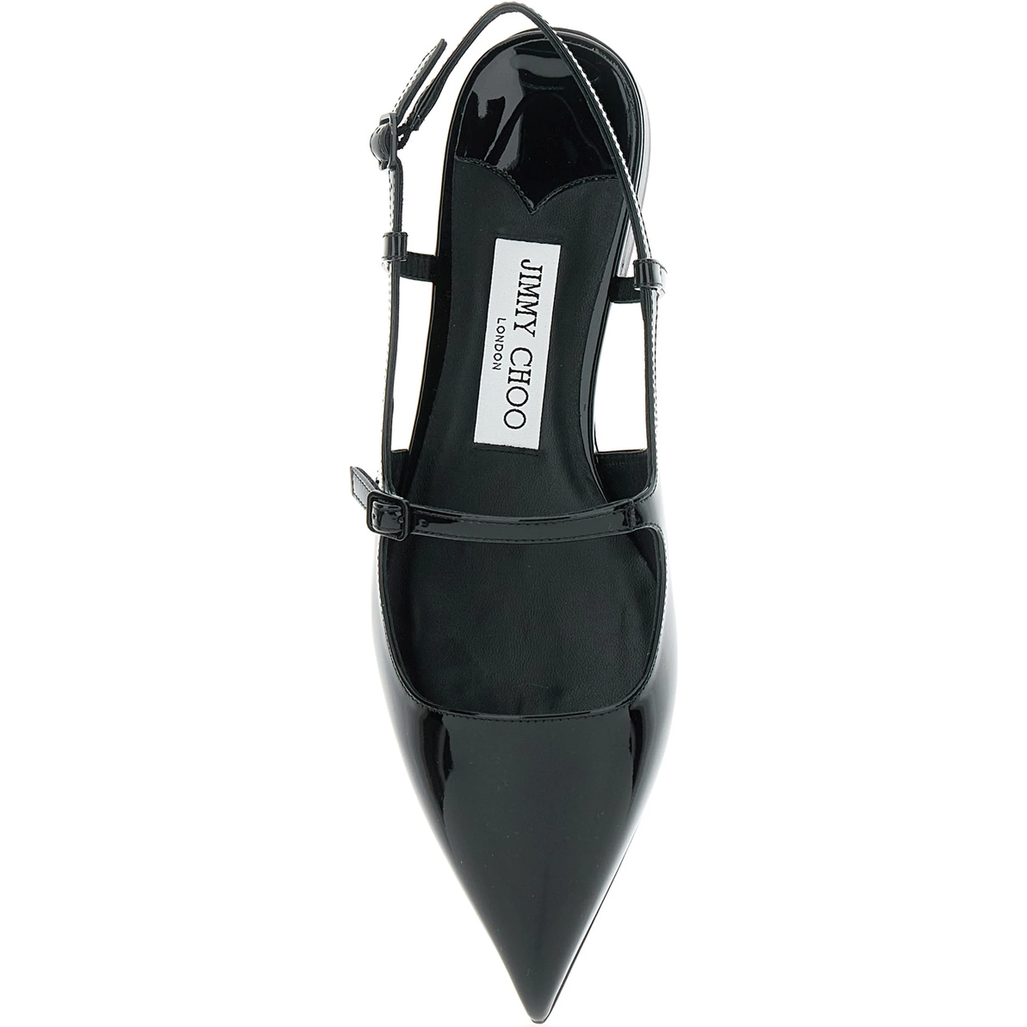 Didi Flat Black Ballerinas with Shiny Finish in Leather Woman