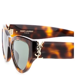 Brown Sunglasses with Thick Frame and Tortoiseshell Print in Acetate Woman