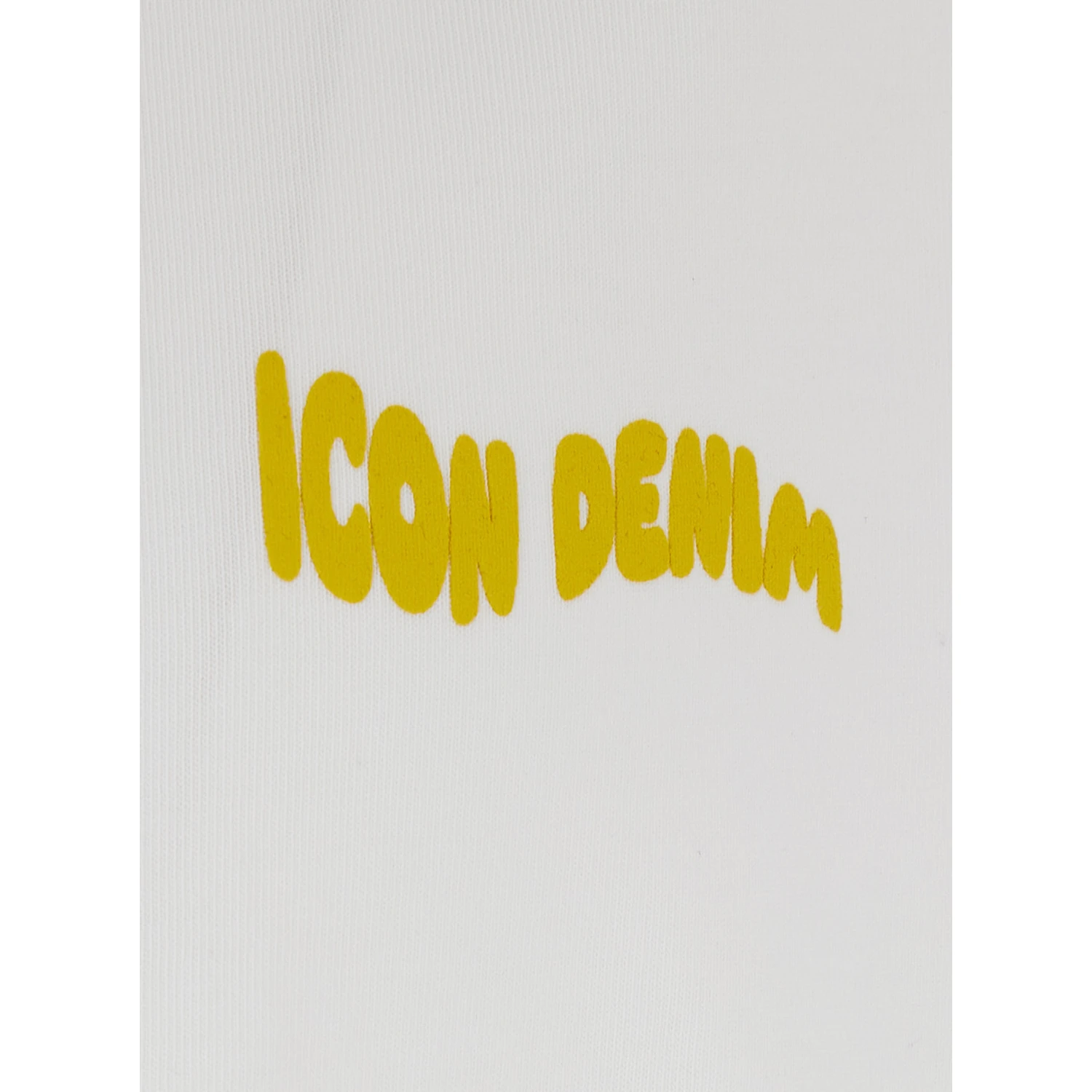 White Crewneck T-Shirt with Logo Lettering on the Front in Cotton Man