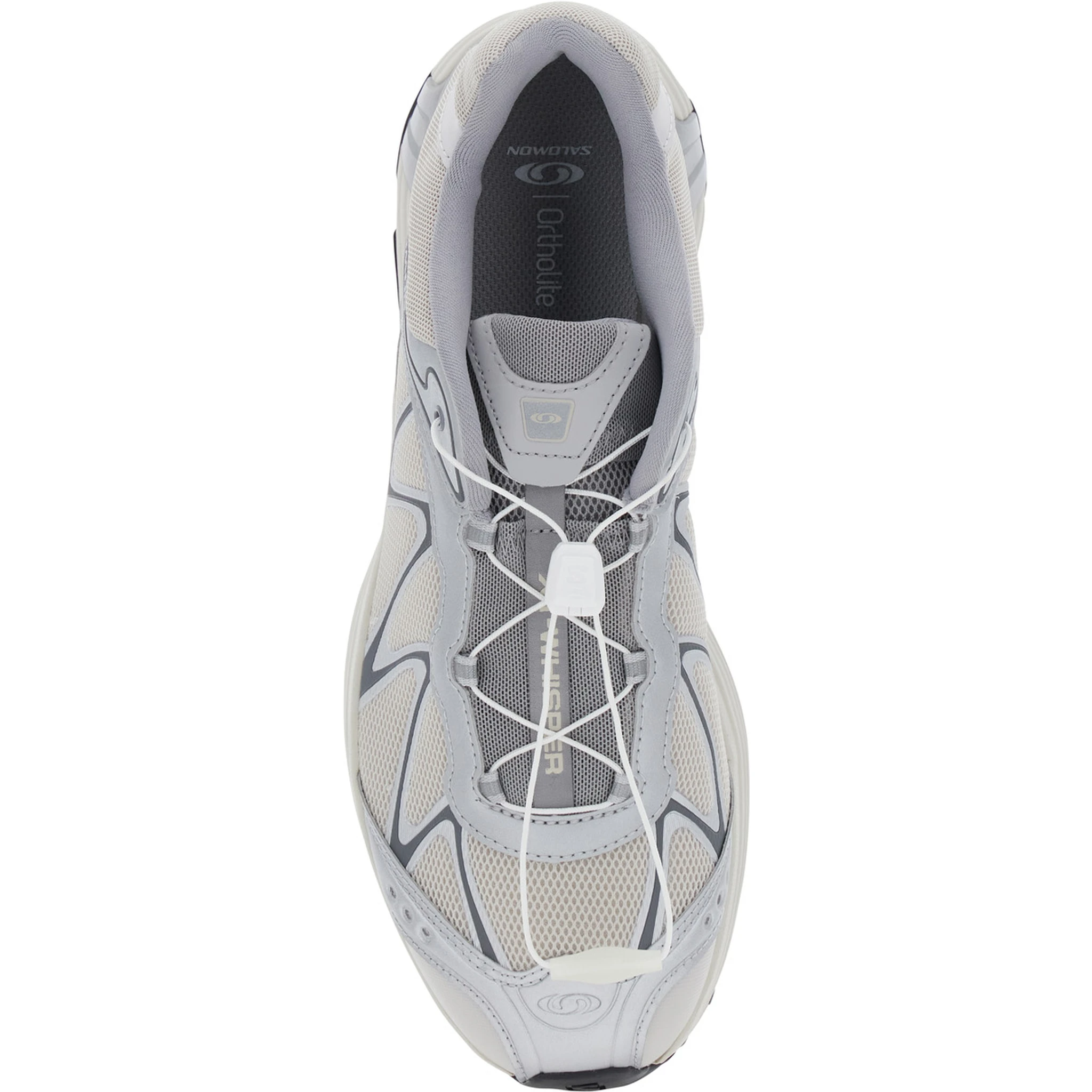 XT-Whisper Grey Sneakers with Printed Logo on the Side and Drawstring Closure in Fabric Unisex