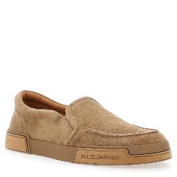 Portofino Brown Sneakers with Logo Lettering on the Sole in Suede Woman