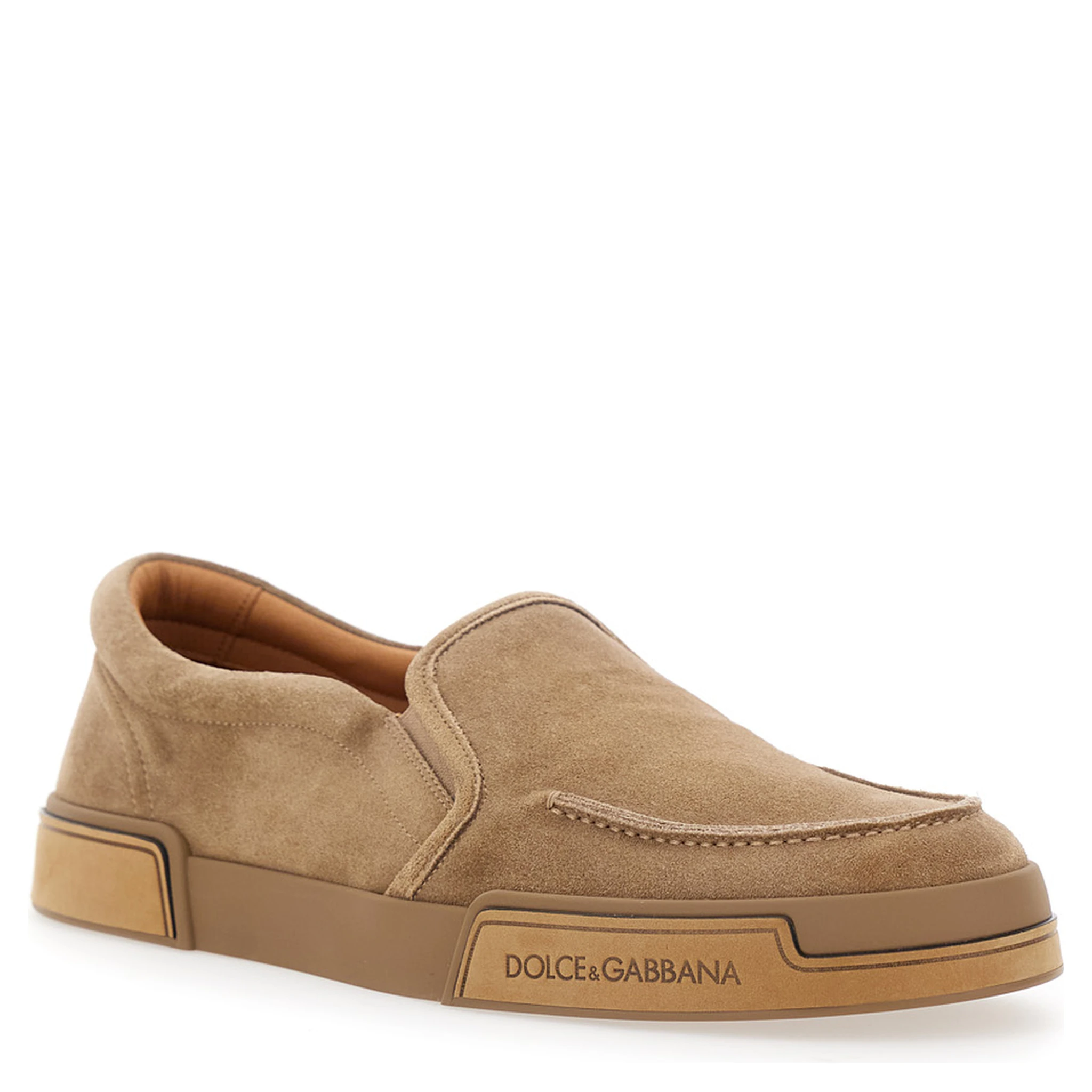 Portofino Brown Sneakers with Logo Lettering on the Sole in Suede Woman